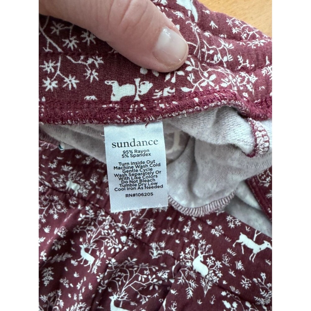 Sundance Rust Red Deer Joggers Lounge Pants Size M - Picture 4 of 10